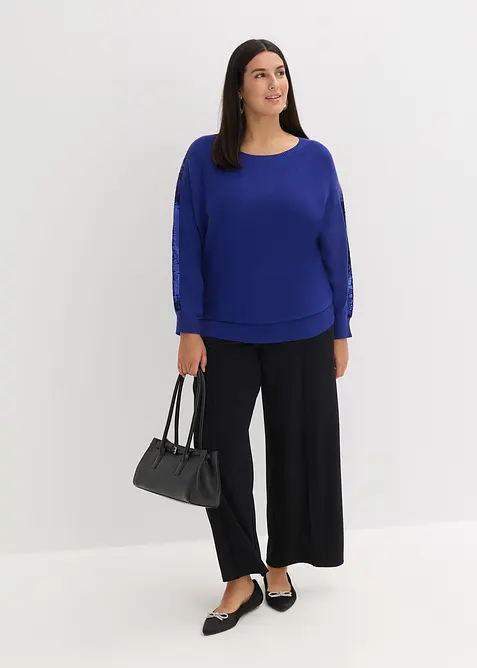 Pull en fine maille &agrave; sequins, bonprix