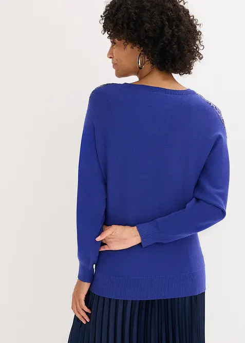 Pull en fine maille &agrave; sequins, bonprix