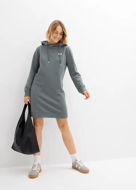 Robe sweat &agrave; capuche, bonprix