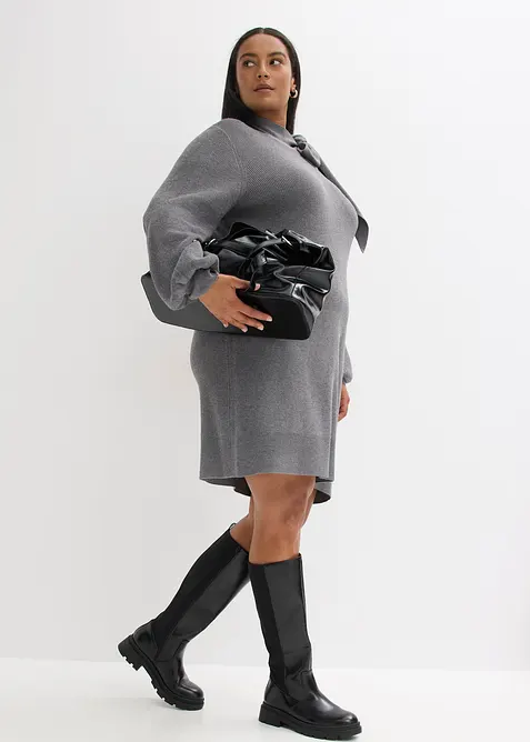 Robe en maille avec nœud, bonprix