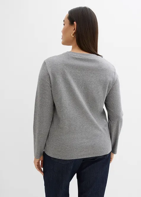 T-shirt manches longues 100% coton, bonprix