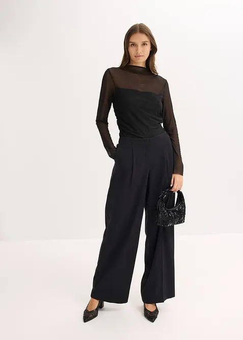 T-shirt manches longues en mesh délicat, bonprix