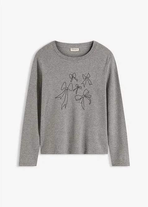 T-shirt manches longues 100% coton, bonprix