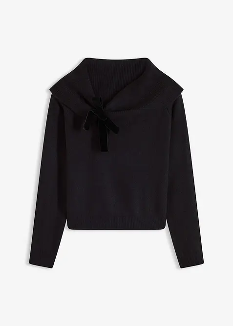 Pull oversize à encolure Bardot, bonprix