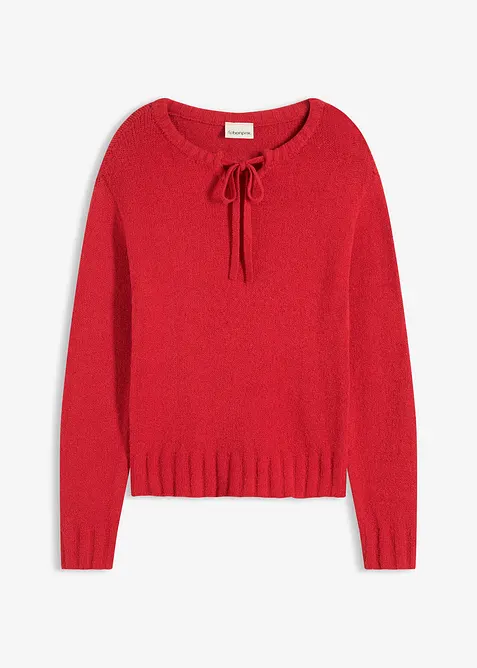 Pull en grosse maille avec lien à nouer, bonprix