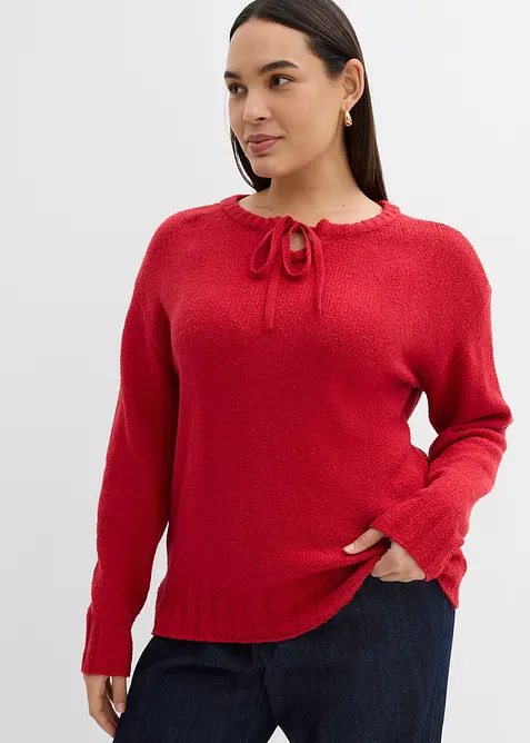 Pull en grosse maille avec lien à nouer, bonprix
