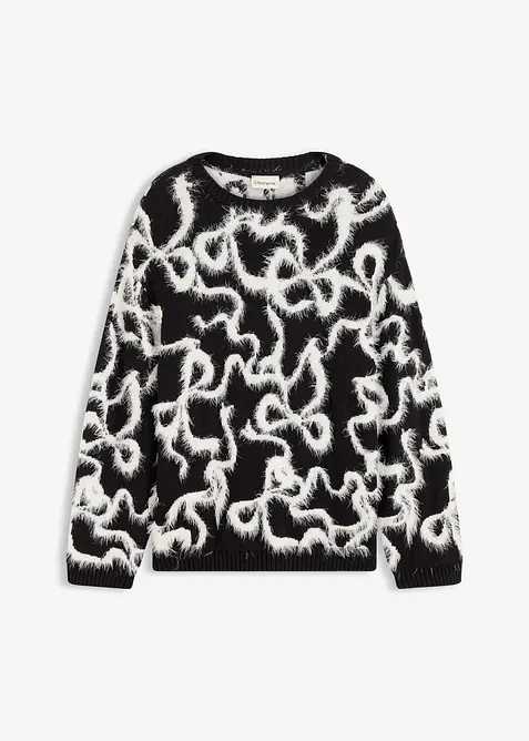 Pull doux en jacquard, viscose mélangée, bonprix