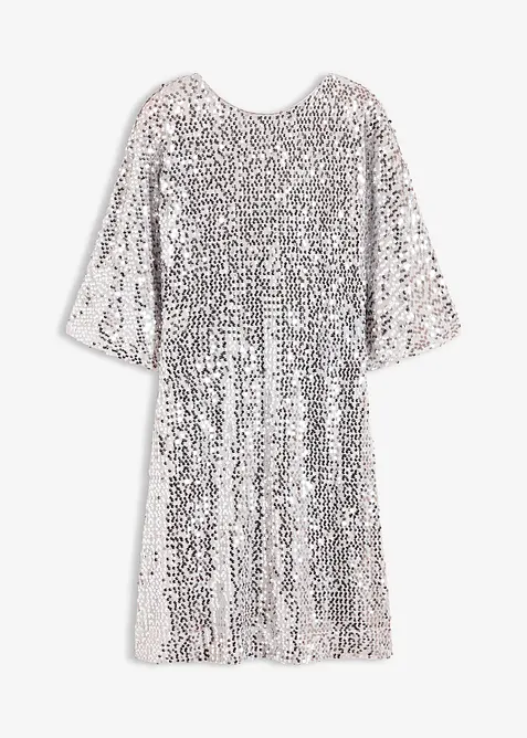 Robe à sequins et détail nœud, bonprix