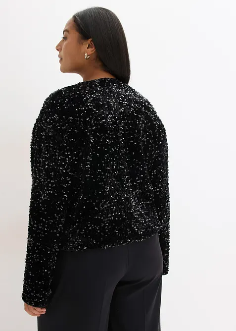 Veste courte &agrave; sequins, bonprix