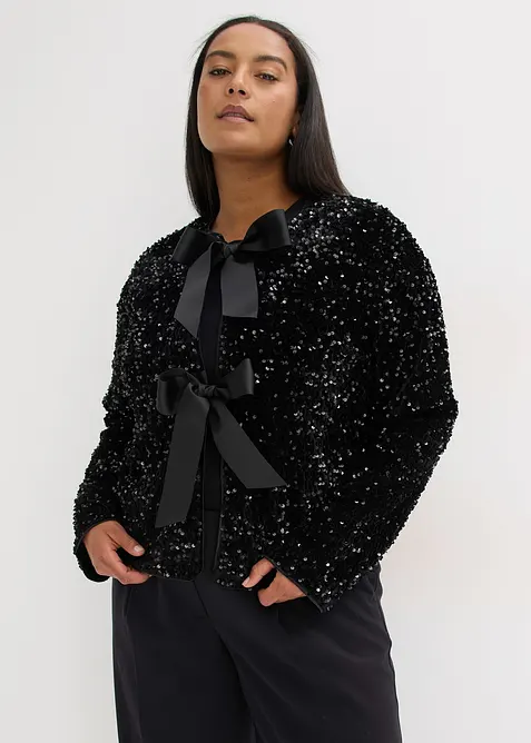 Veste courte &agrave; sequins, bonprix