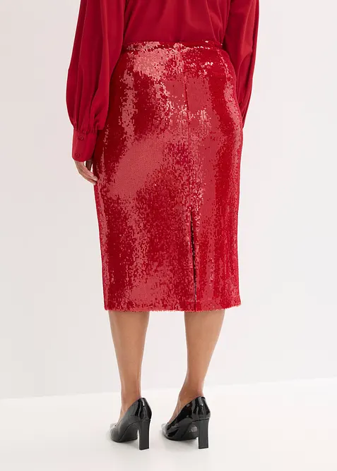 Jupe midi à sequins, bonprix