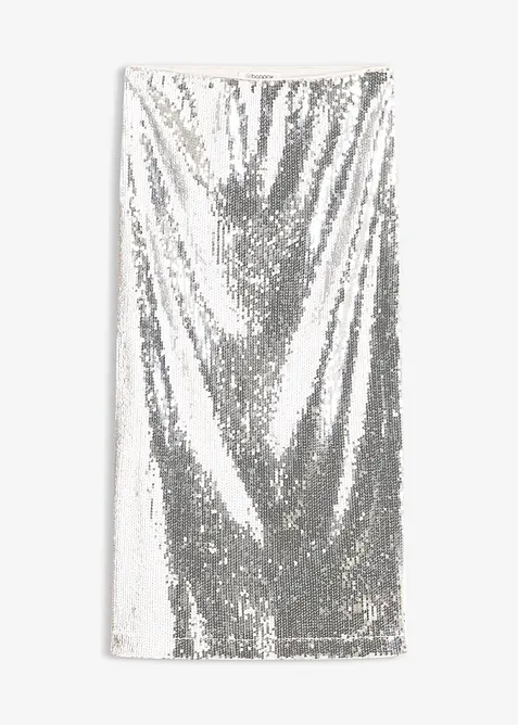 Jupe midi à sequins, bonprix