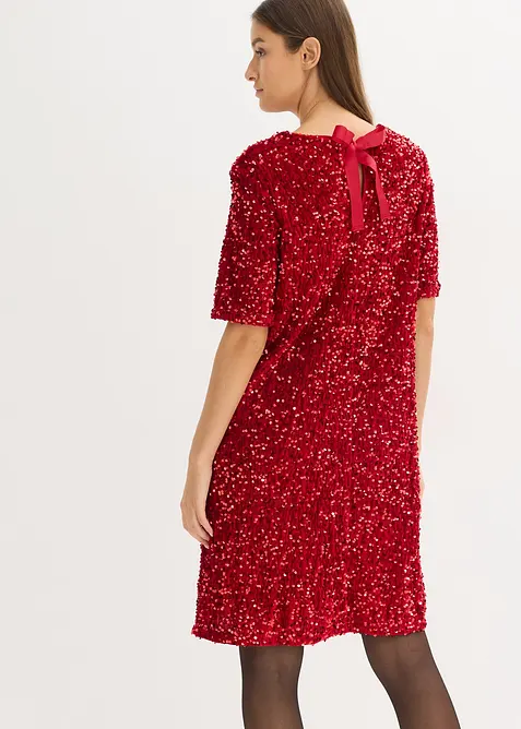 Robe courte à sequins, bonprix