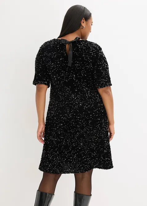 Robe courte à sequins, bonprix