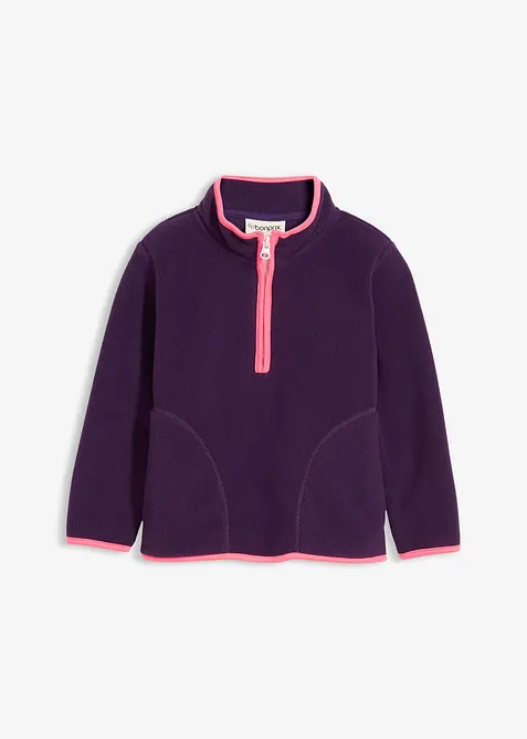 Pull polaire doux avec détails contrastants, bonprix