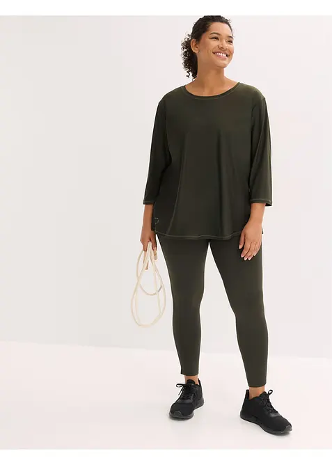 T-shirt technique ultra-doux à manches 3/4, séchage rapide, bonprix