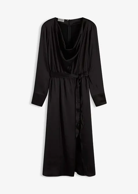 Robe midi en satin brillant, bonprix