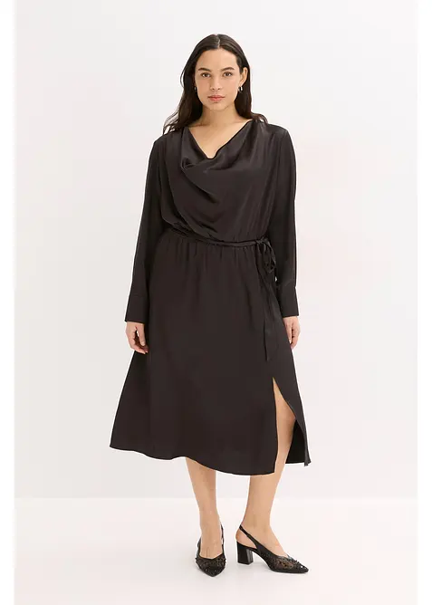 Robe midi en satin brillant, bonprix