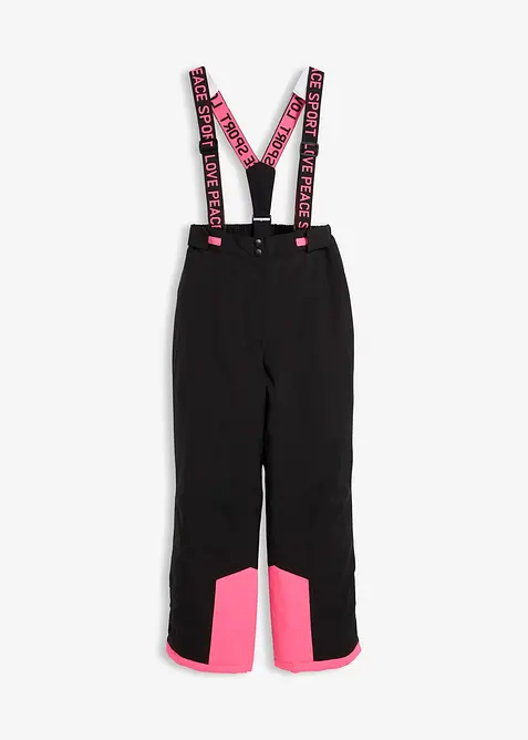 Pantalon de ski imperméable avec bretelles amovibles, bonprix