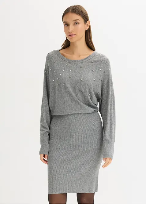 Robe pull douce en viscose majoritaire, bonprix