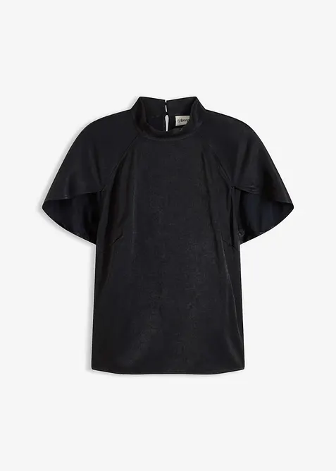 Blouse élégante à manches courtes en satin brillant, bonprix