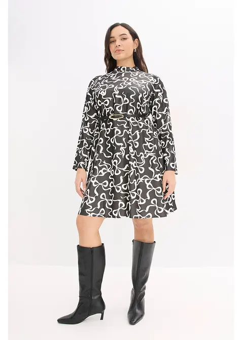 Robe midi fluide en viscose mélangée, bonprix