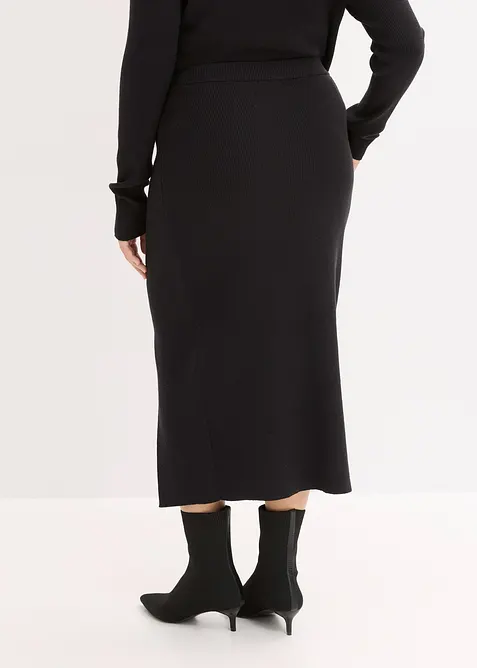 Jupe douce en fine maille de viscose mélangée, bonprix