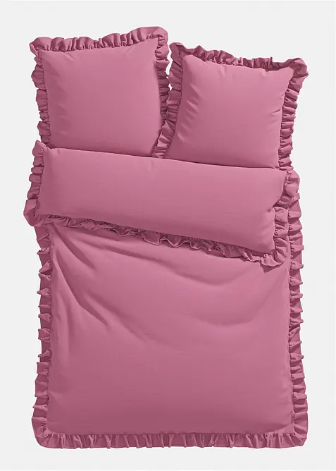 Parure de lit en linon avec volants, bonprix