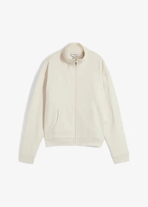 Sweat zippé 100% coton, bonprix