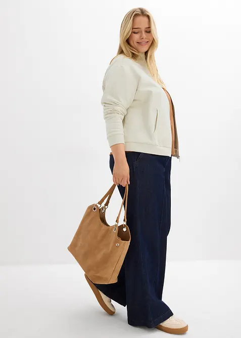 Sweat zippé 100% coton, bonprix