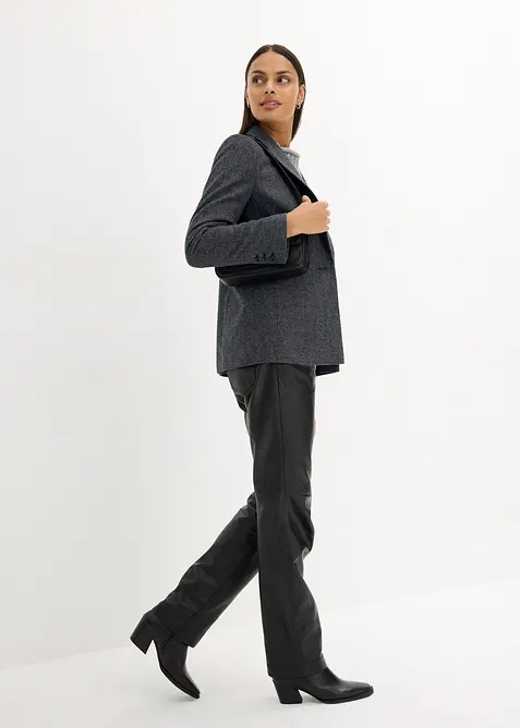 Blazer &agrave; motif chevrons, laine majoritaire, bonprix