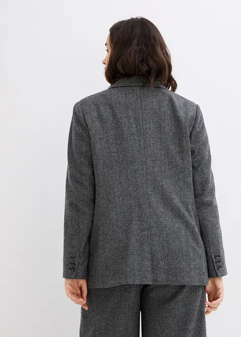 Blazer &agrave; motif chevrons, laine majoritaire, bonprix