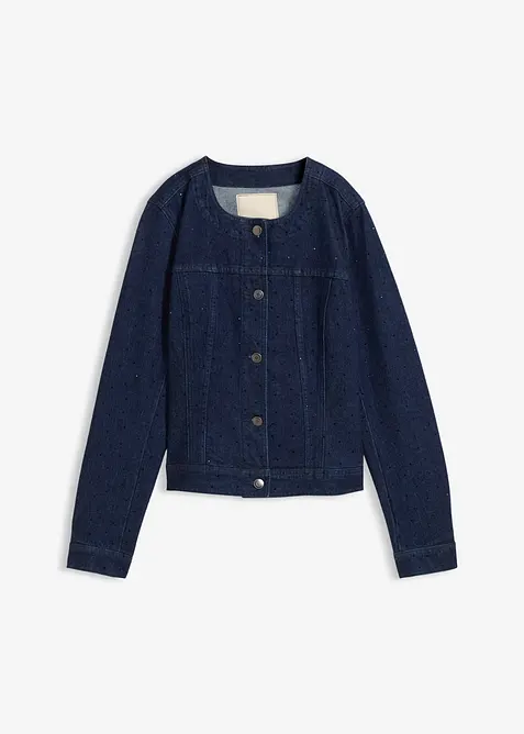 Veste en jean &agrave; strass, bonprix