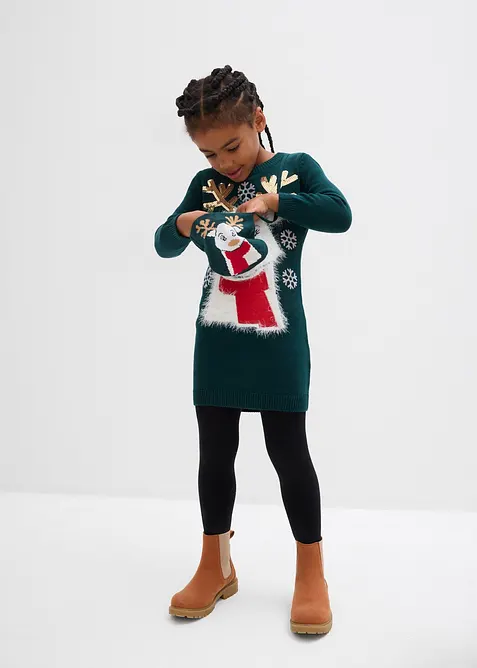 Robe en maille avec sac (ens. 2 pces), bonprix