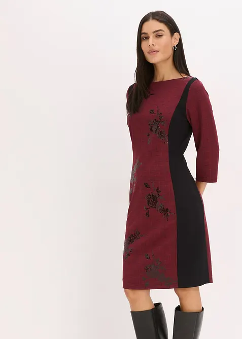 Robe fourreau avec sequins brodés, bonprix