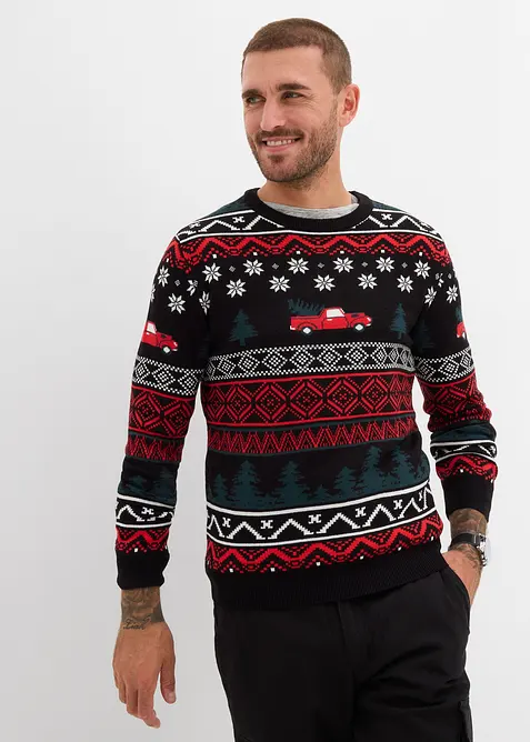 Pull de Noël en fine maille, bonprix