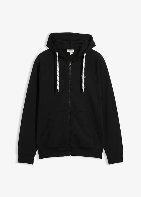 Sweat zippé à capuche et détails contrastés, bonprix