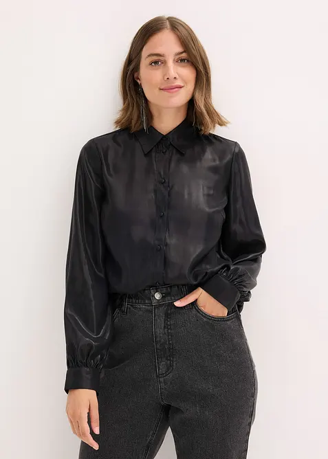 Chemisier en satin brillant, bonprix