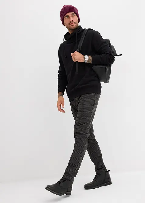 Sweat col châle 100% coton, bonprix