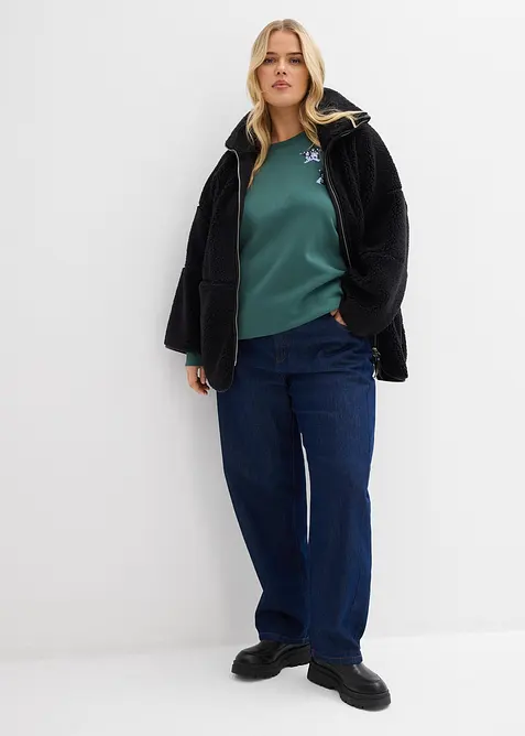 Sweat-shirt en coton mélangé, bonprix