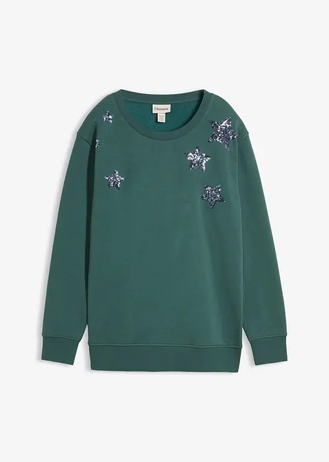 Sweat-shirt en coton mélangé, bonprix