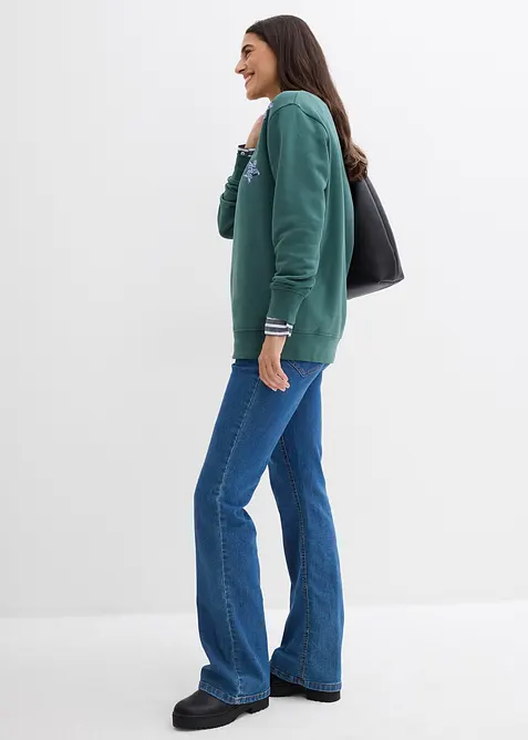 Sweat-shirt en coton mélangé, bonprix