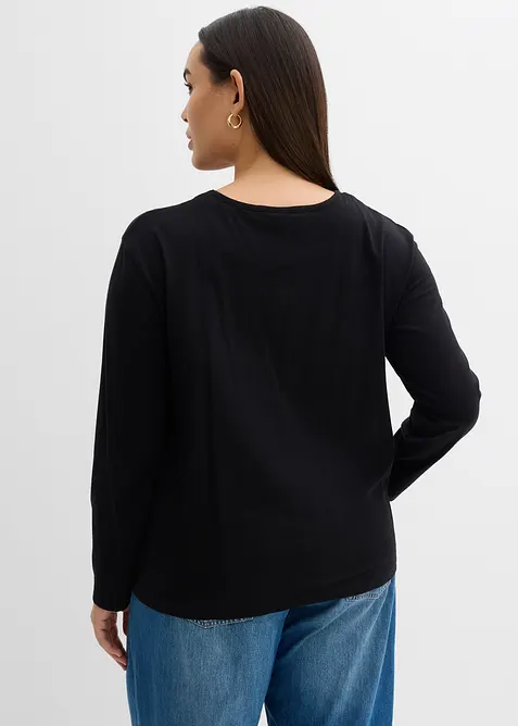 T-shirt manches longues 100% coton, bonprix