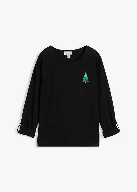 T-shirt manches longues 100% coton, bonprix