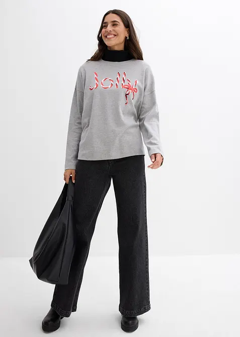 T-shirt manches longues 100% coton, bonprix