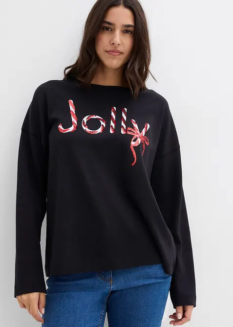 T-shirt manches longues 100% coton, bonprix