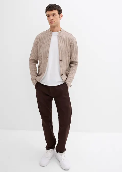 Gilet en fine maille côtelée, bonprix