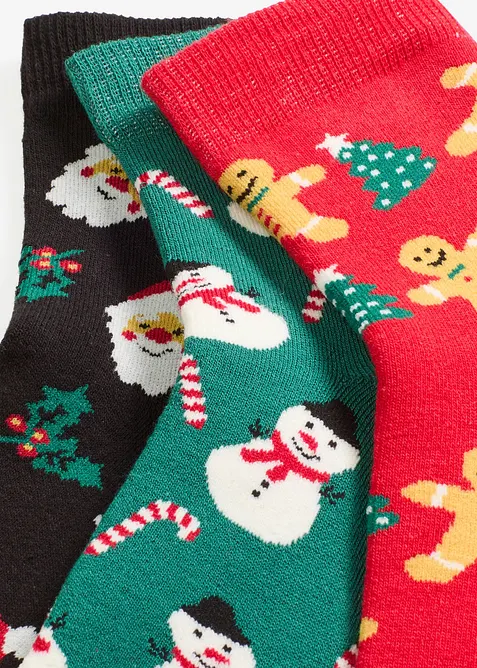 Lot de 6 paires de chaussettes de Noël, bonprix