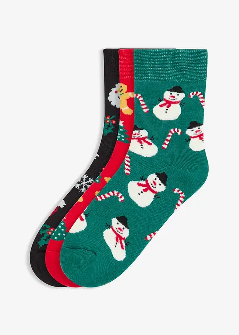 Lot de 6 paires de chaussettes de Noël, bonprix