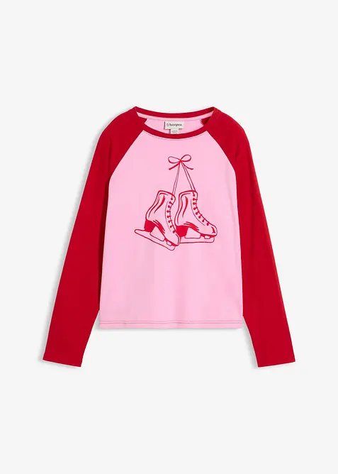 T-shirt 100% coton &agrave; manches raglan, bonprix